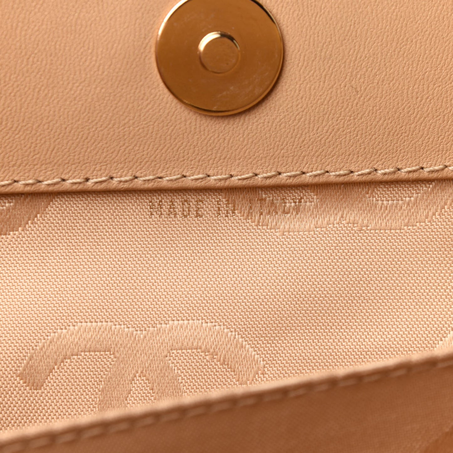 Lambskin Double Stitch Quilted Tote Beige