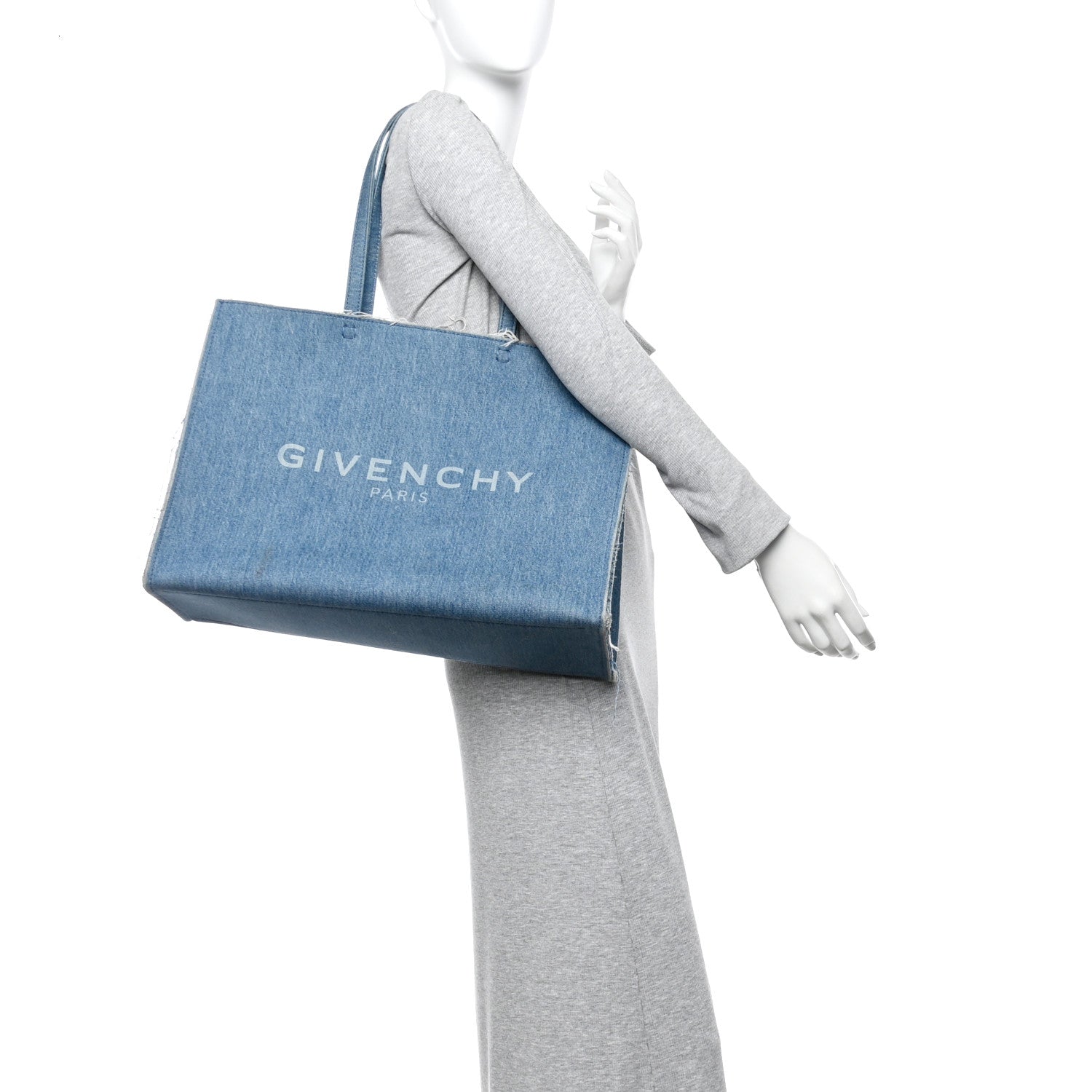 Givenchy Denim Logo Shopping Tote Light Blue 2 of 10