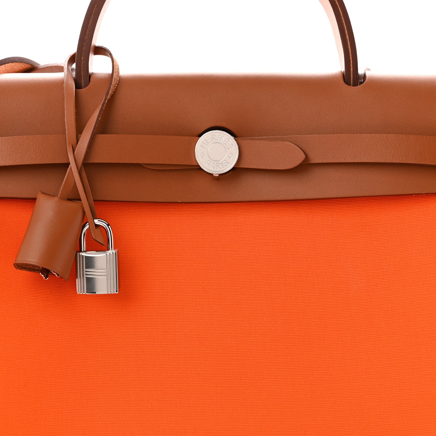 Hermes Toile Officer Vache Hunter Herbag 31 PM Orange Minium 9 of 12