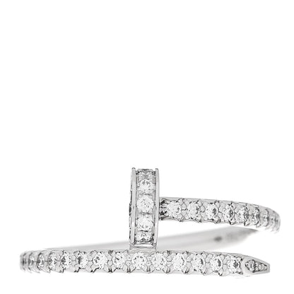 Cartier 18K White Gold Diamond Juste Un Clou Paved Ring 49 5 1 of 6