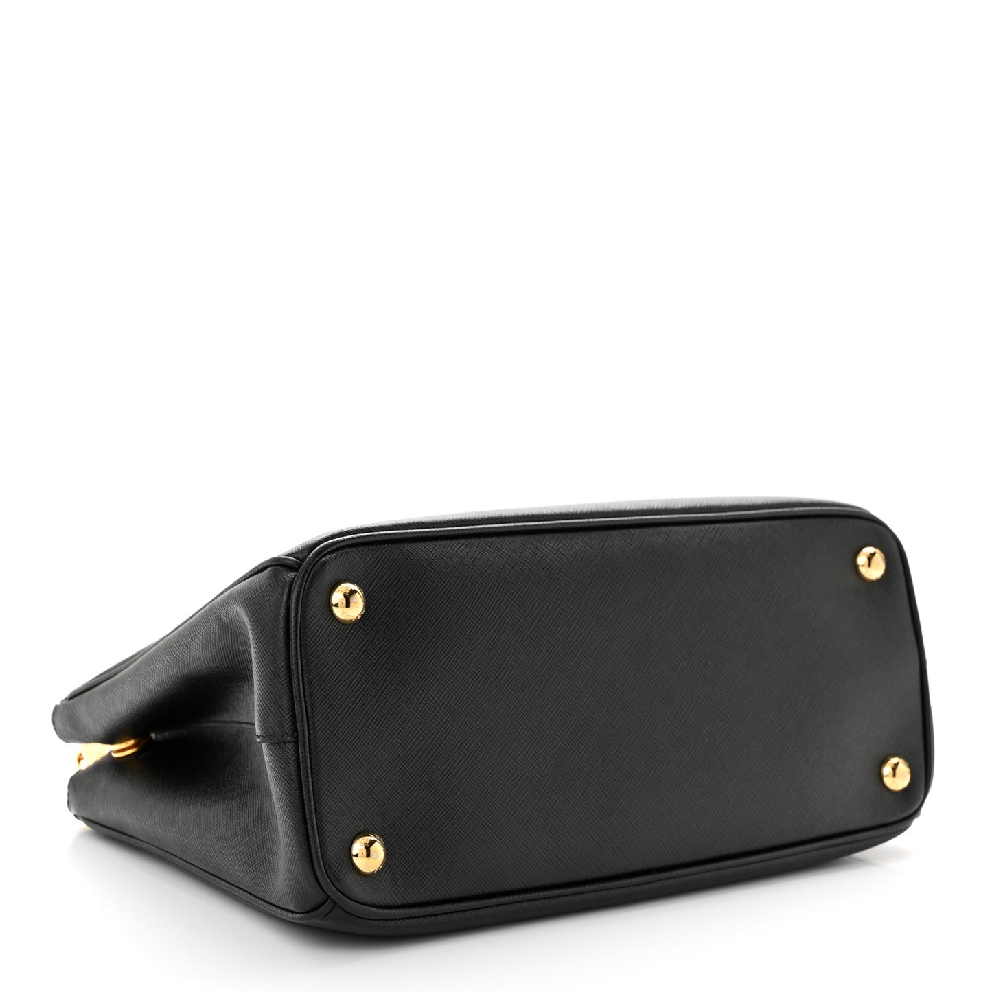 Saffiano Small Galleria Double Zip Tote Black