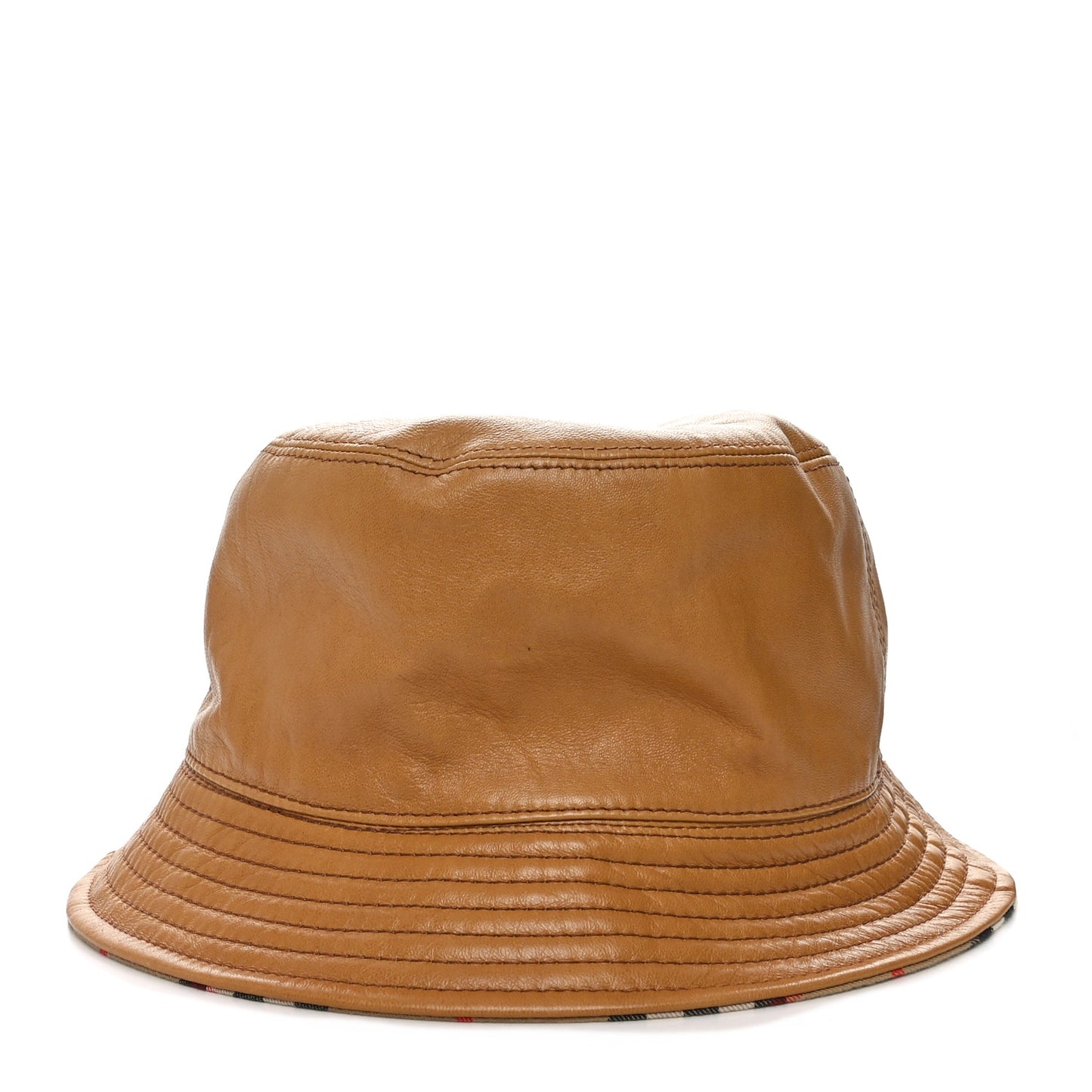 Calfskin Technical Cotton Vintage Check Bucket Hat Archive Beige