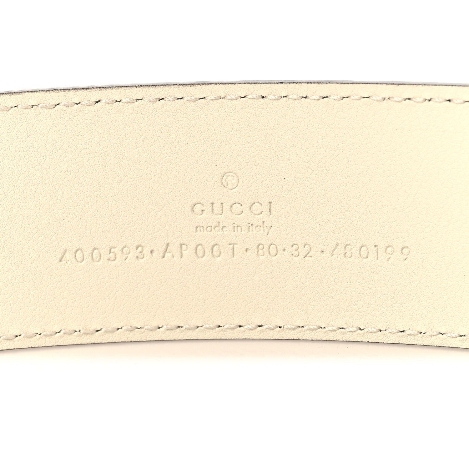 Gucci Calfskin Double G 40mm Belt 80 32 Mystic White 5 of 5