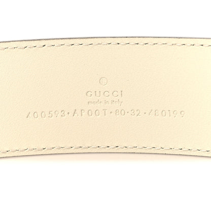 Gucci Calfskin Double G 40mm Belt 80 32 Mystic White 5 of 5