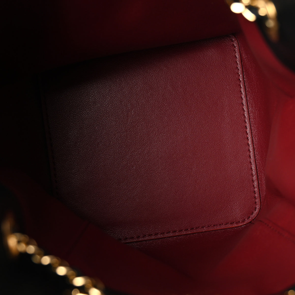 Chanel Lambskin Quilted Mini Bucket Bag With Chain  Black 8 of 19