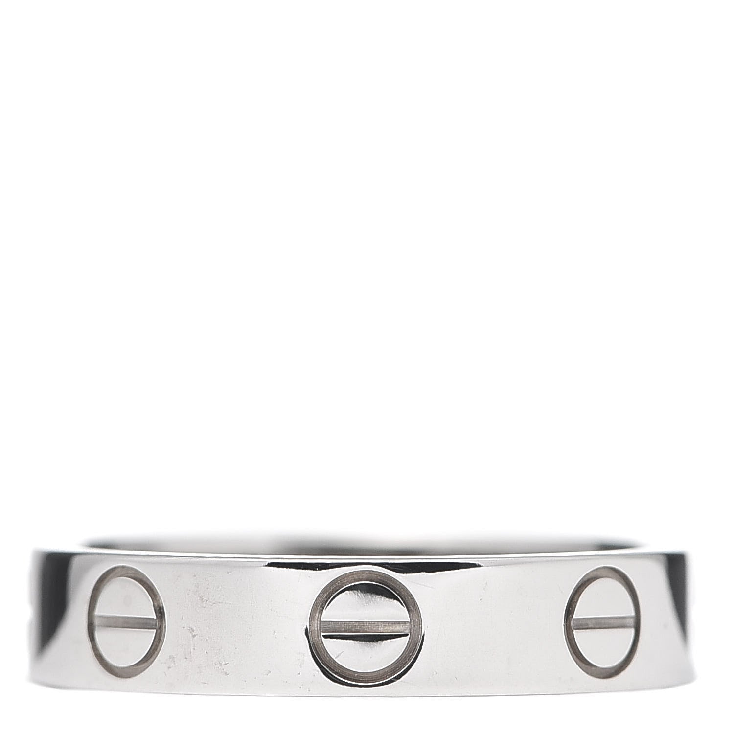 Cartier 18K White Gold 3.5mm LOVE Wedding Band Ring 47 4 3 of 5