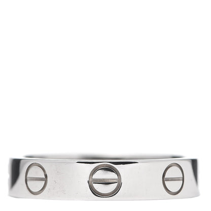 Cartier 18K White Gold 3.5mm LOVE Wedding Band Ring 47 4 3 of 5