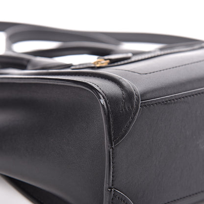 Celine Smooth Calfskin Nano Luggage Black 10 of 12