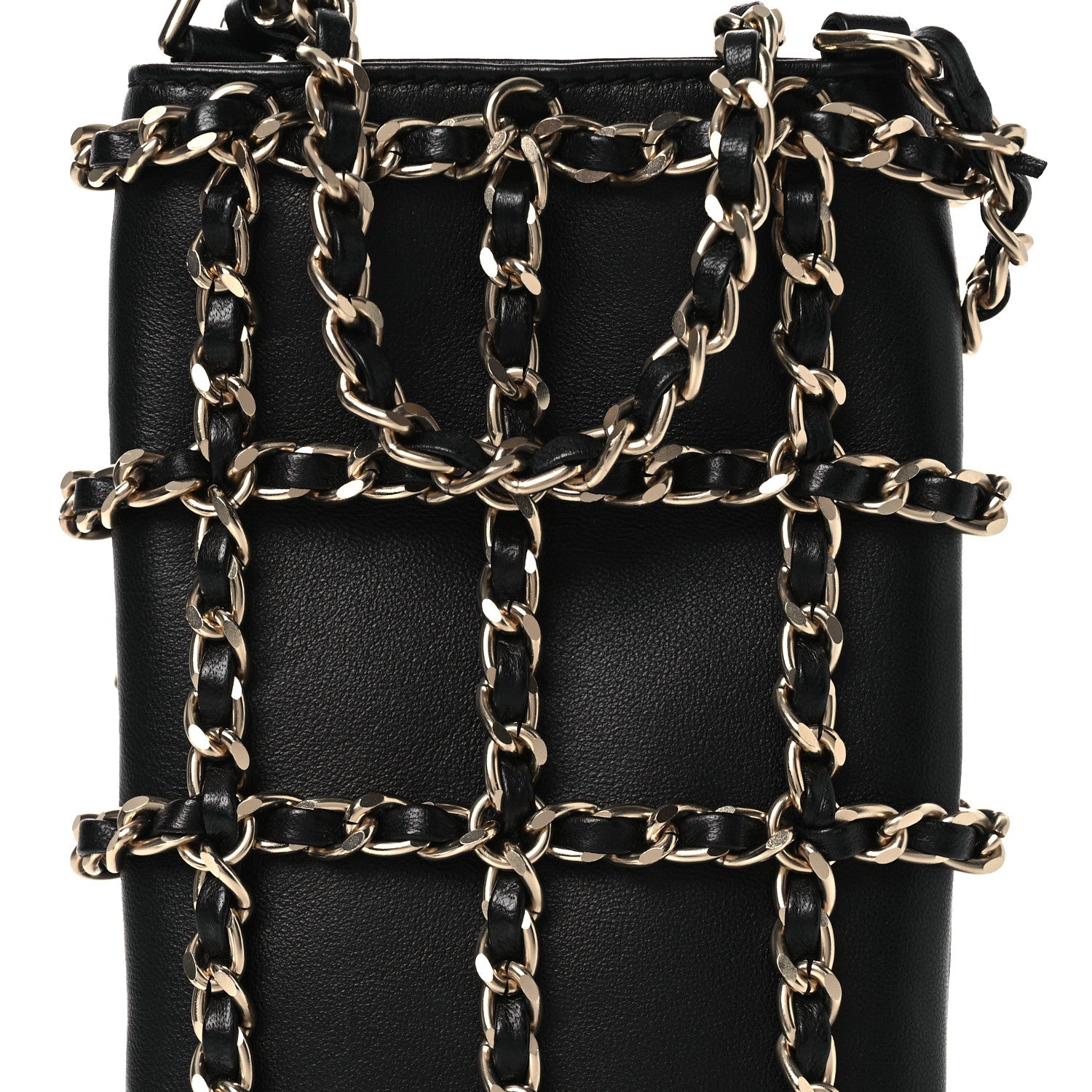 Chanel Lambskin Tech Me Out Clutch With Chain Black 9 of 11