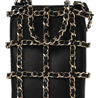 Chanel Lambskin Tech Me Out Clutch With Chain Black 9 of 11