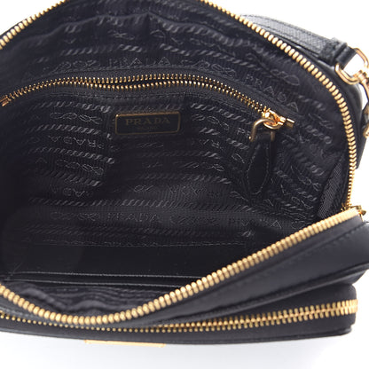 Prada Saffiano Tessuto Nylon Vela Mini Crossbody Bag Black 5 of 9