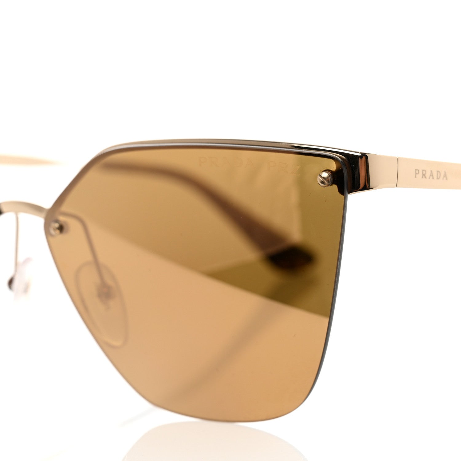 Prada Cat Eye Sunglasses SPR 68T Gold 7 of 8
