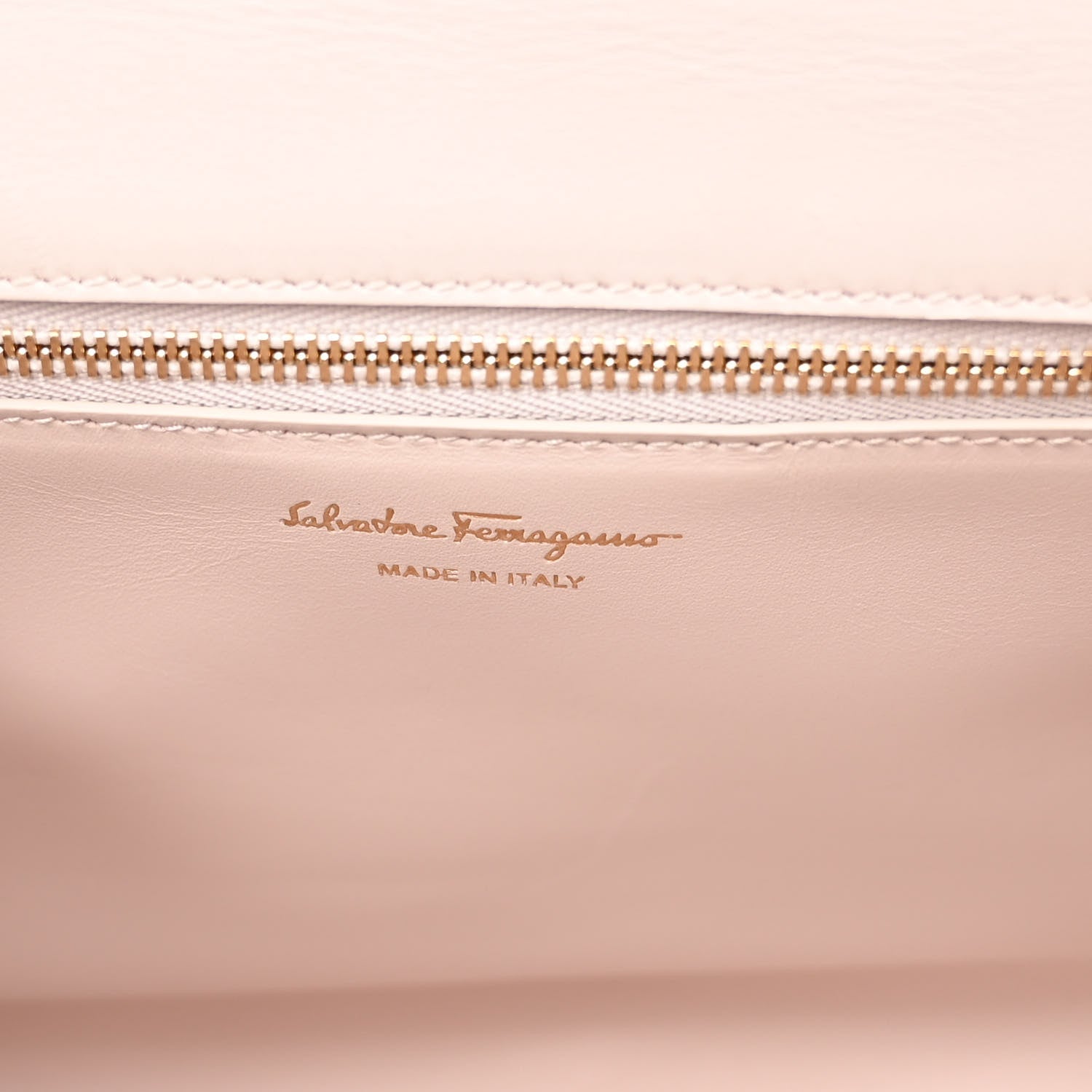 Salvatore Ferragamo Calfskin Sofia Rainbow Top Handle Bag Moka 6 of 9