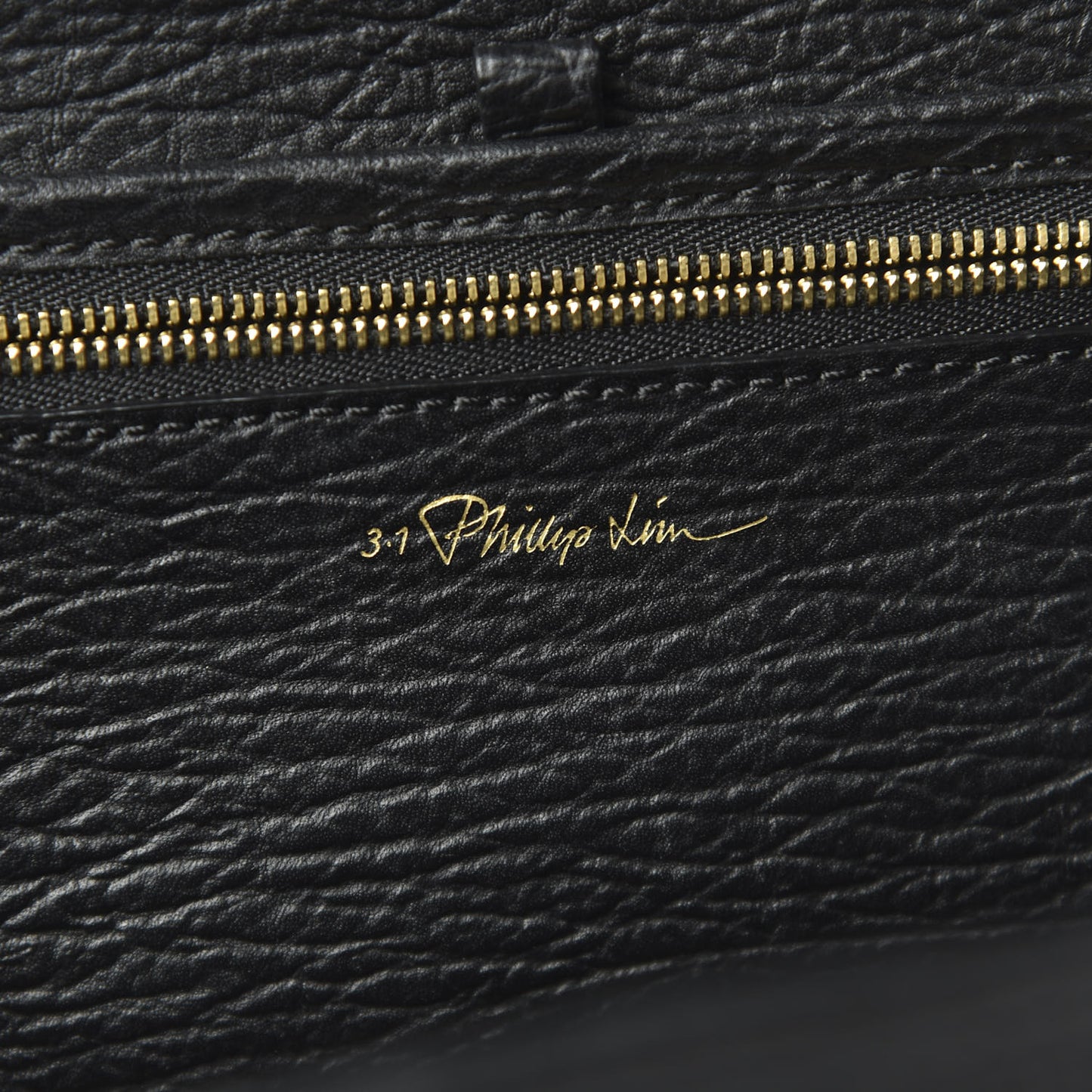 3.1 Textured Calfskin Large Pashli Satchel Black