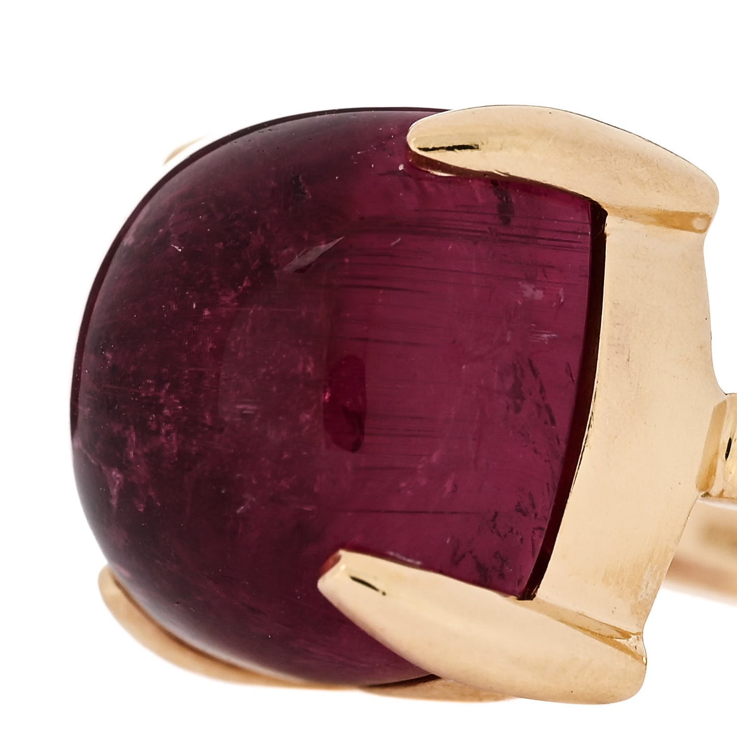 18K Yellow Gold Rubelitte 12mm Paloma Picasso Sugar Stacks Ring 49 5
