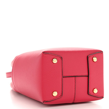 Salvatore Ferragamo Grained Calfskin Mini Gancino Bucket Bag Red 5 of 10
