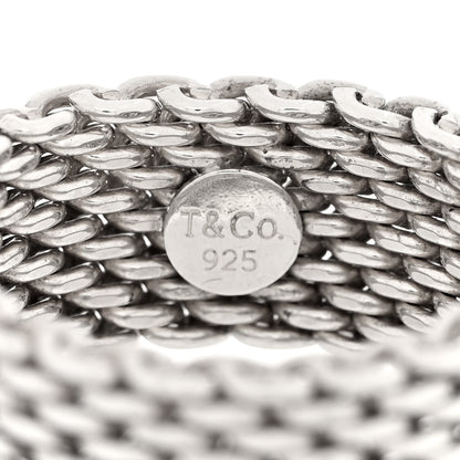 Tiffany Sterling Silver Somerset Mesh Ring 60 9 4 of 4