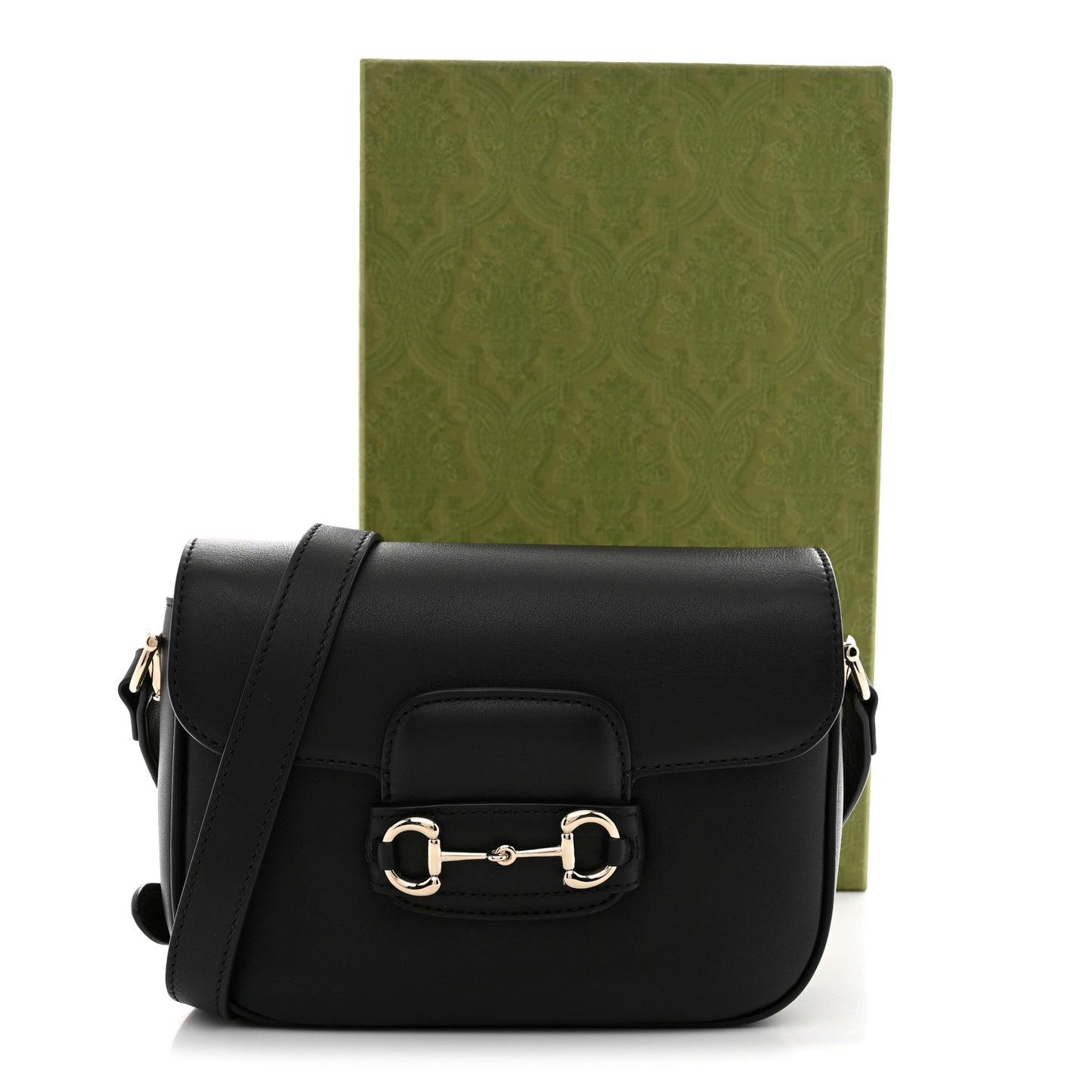 Arabella Calfskin Horsebit 1955 Shoulder Bag Black