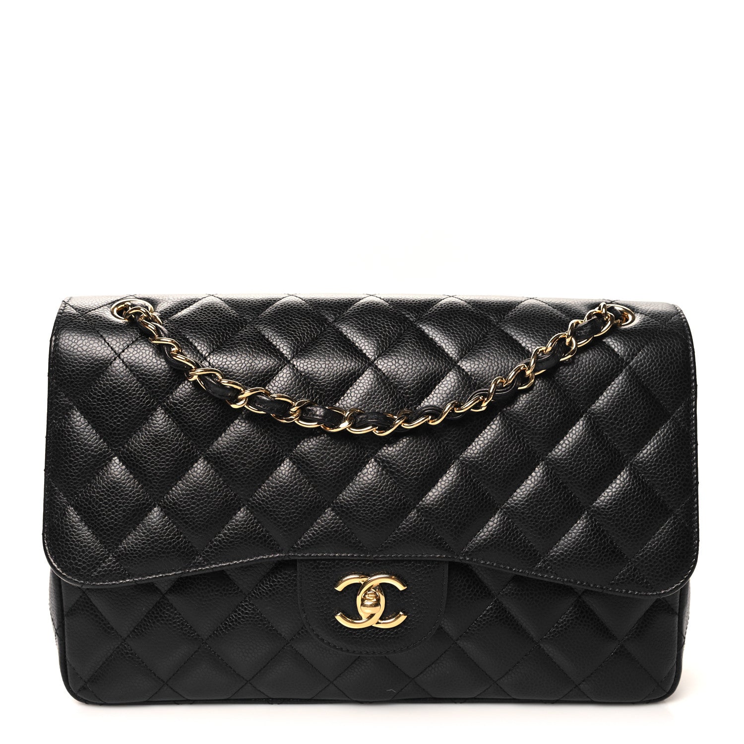 Chanel Caviar Quilted Jumbo Double Flap Black 1 of 10