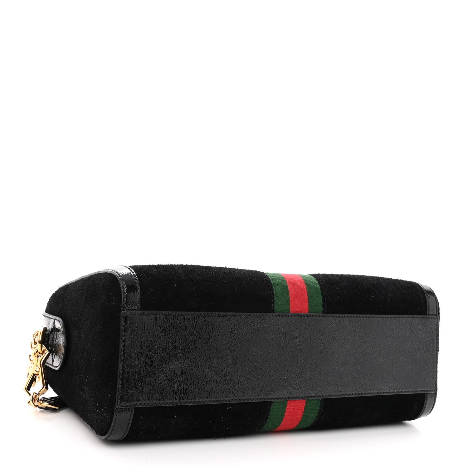 Gucci Suede Patent GG Web Medium Ophidia Boston Black 4 of 9