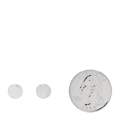 Hermes Sterling Silver TPM Ex-Libris Earrings 2 of 5