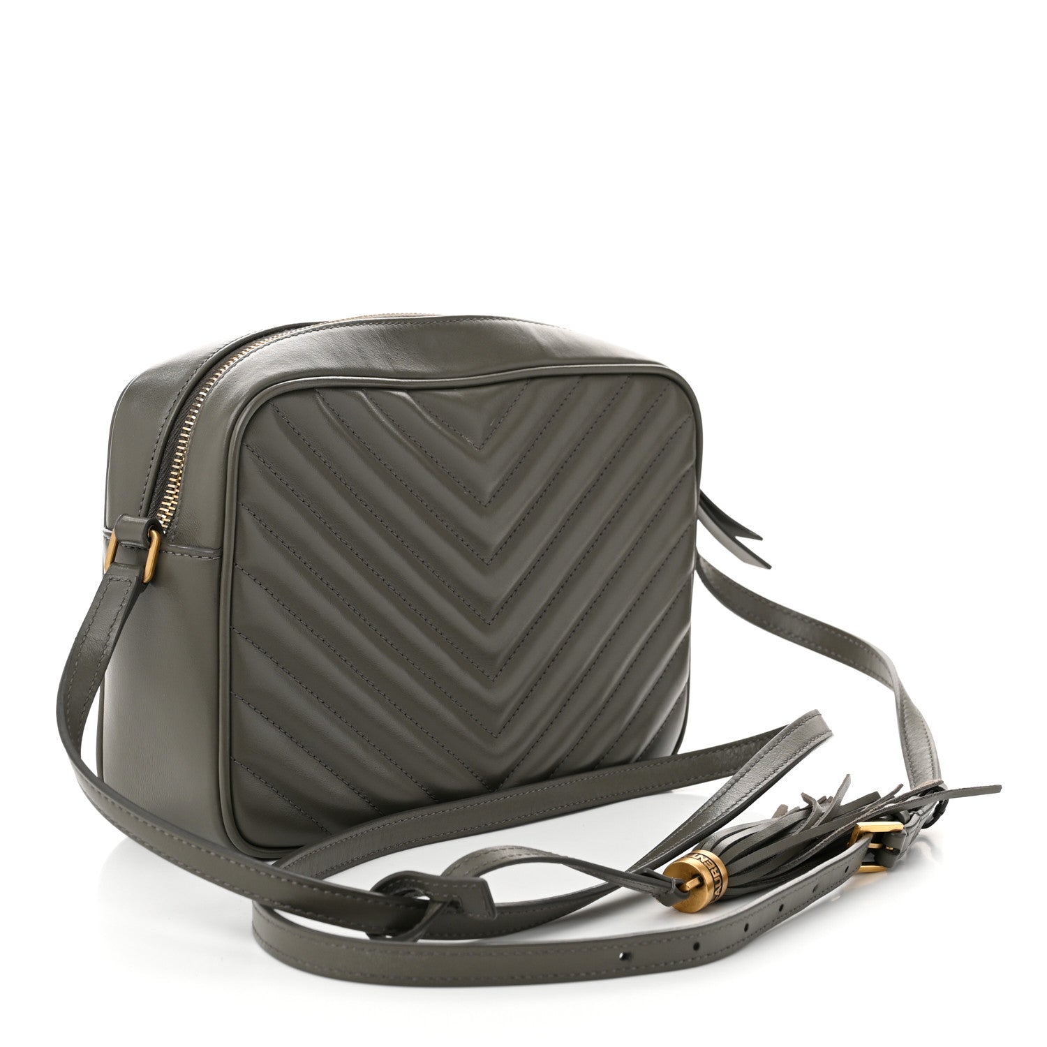 Saint Laurent Calfskin Matelasse Monogram Lou Camera Bag Storm 3 of 12