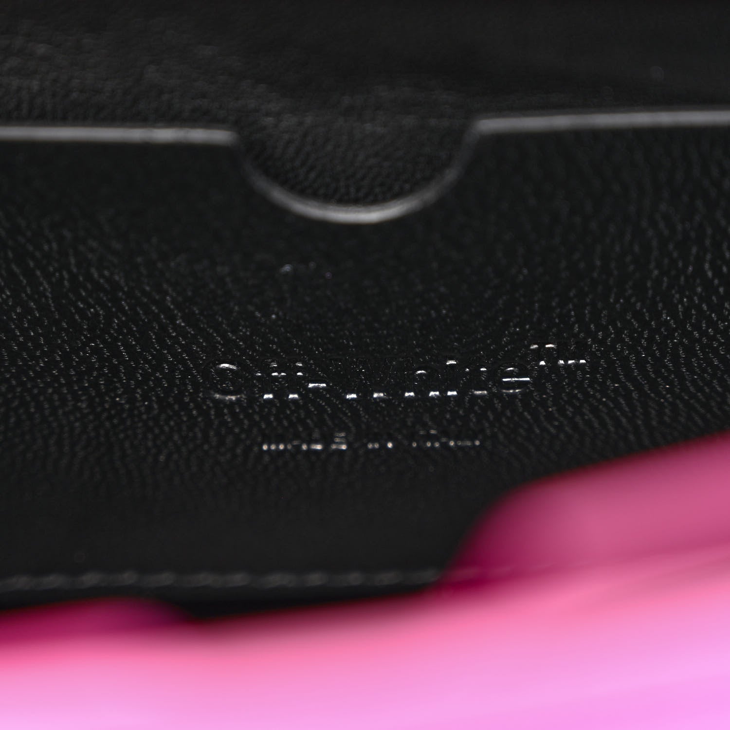 Off-White Calfskin Jitney 1.4 Quote Top Handle Bag Fuchsia Multicolor 6 of 10