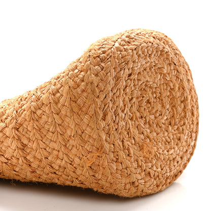 Saint Laurent Raffia Calfskin Small Panier Tote Naturale Nut 9 of 10