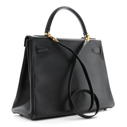Hermes Ardennes Kelly Retourne 32 Black 3 of 14