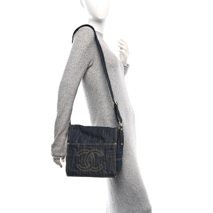 Chanel Denim CC Messenger Bag Blue 2 of 10