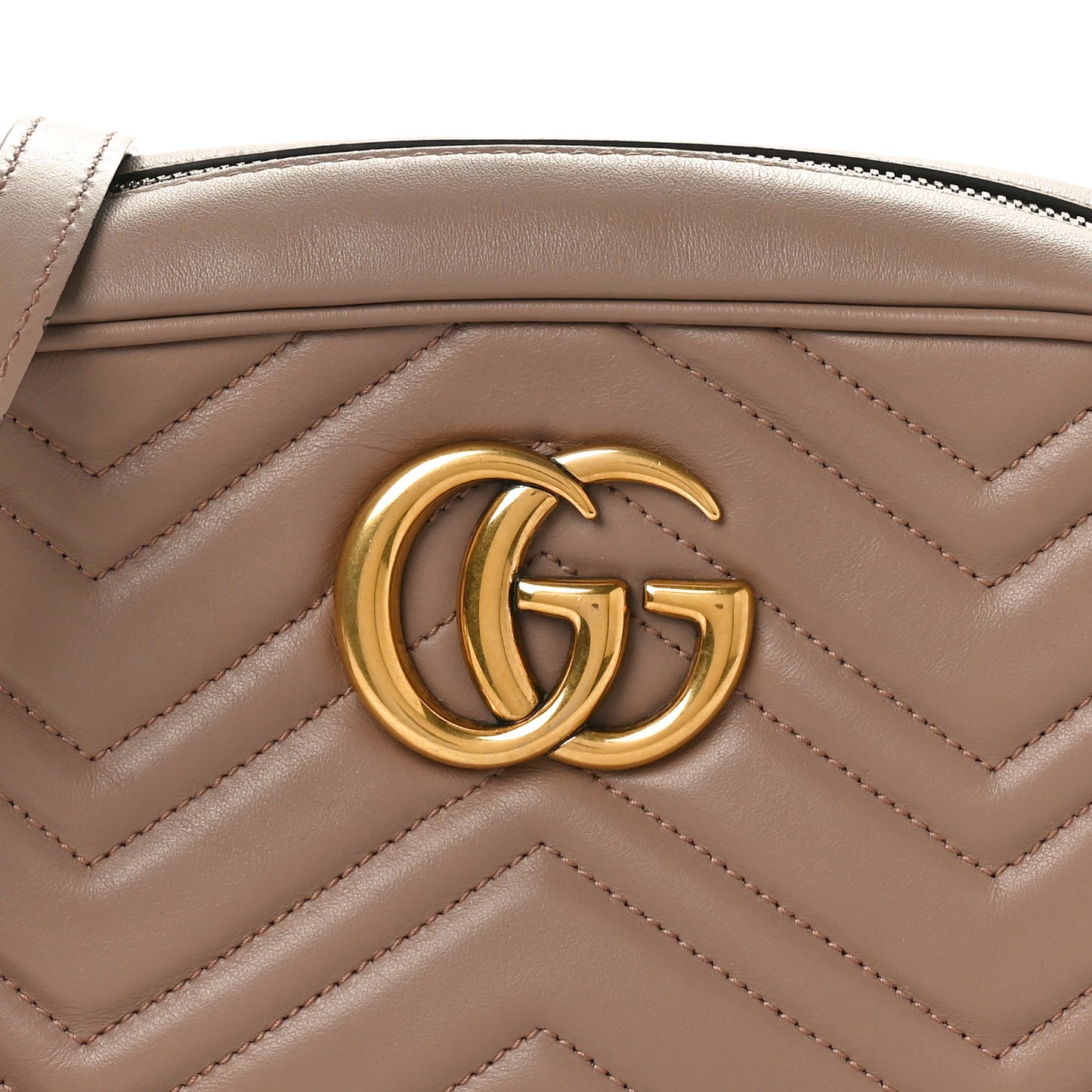 Calfskin Matelasse Small GG Marmont Chain Shoulder Bag Porcelain Rose
