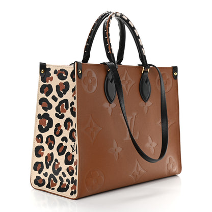 Louis Vuitton Empreinte Monogram Giant Wild At Heart Onthego MM Caramel 3 of 8