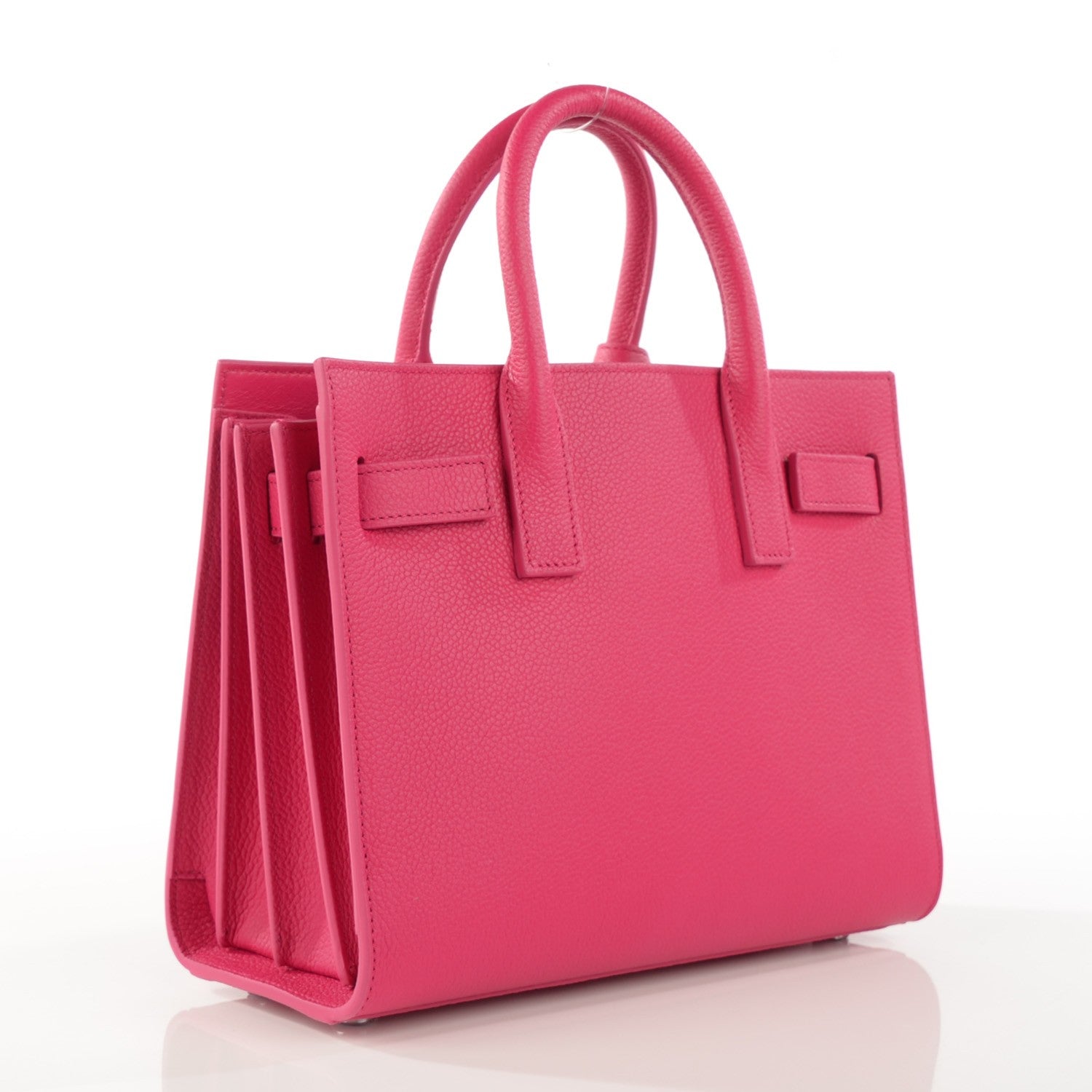 Saint Laurent Grained Calfskin Nano Sac De Jour Fuchsia 3 of 7
