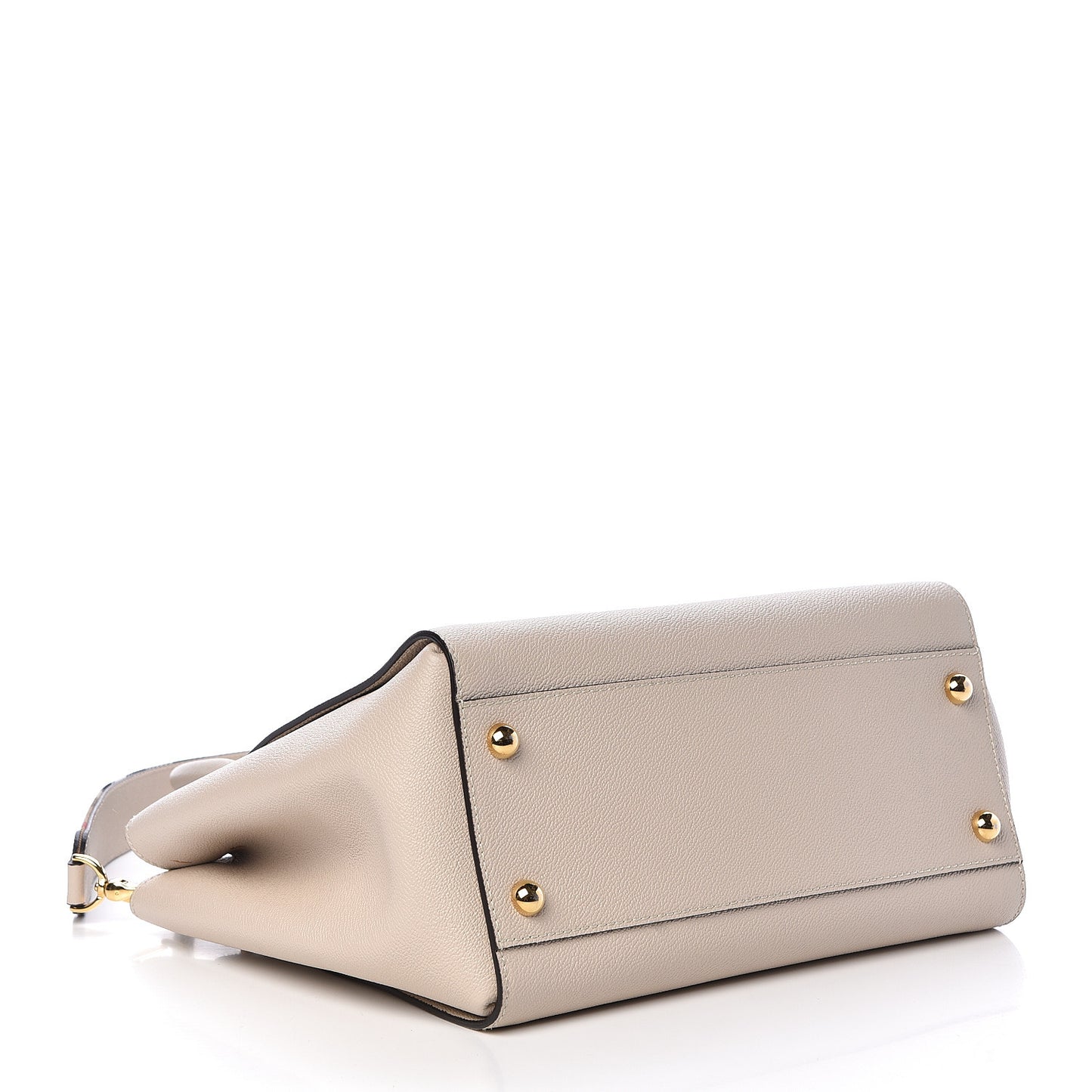 Soft Grain Calfskin Medium Buckle Tote Limestone