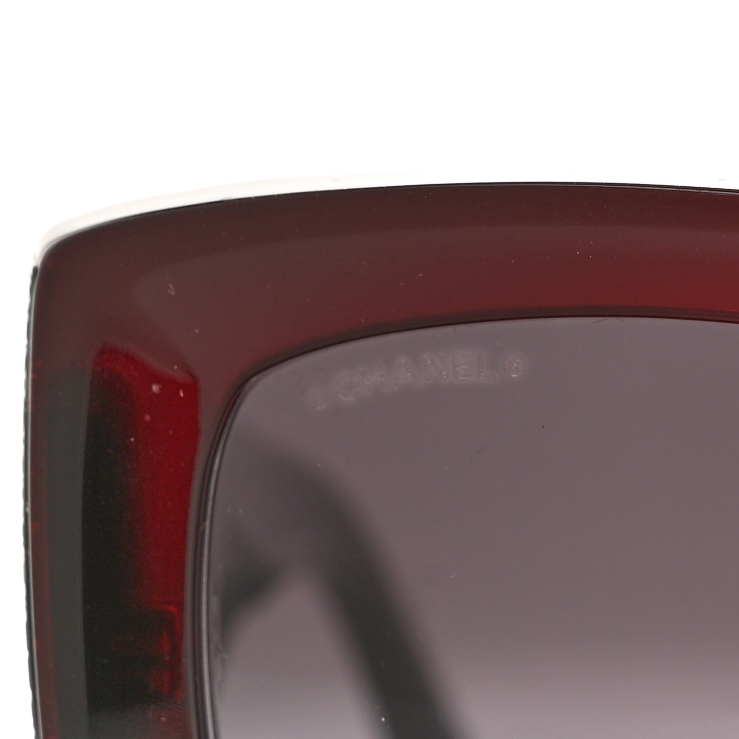 Acetate Rectangle Sunglasses 5435-A Burgundy