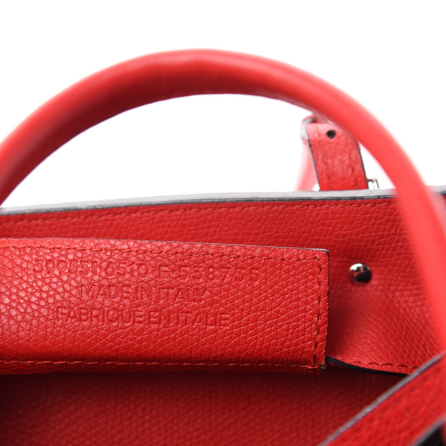Grained Calfskin Plate Hardware Papier A6 Zip Around Tote Rouge Houx