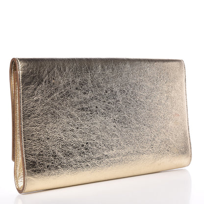 Saint Laurent Metallic Calfskin Monogram Large Belle De Jour Clutch Gold 3 of 8