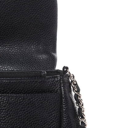 Chanel Caviar Half Moon Wallet On Chain WOC Black 10 of 14
