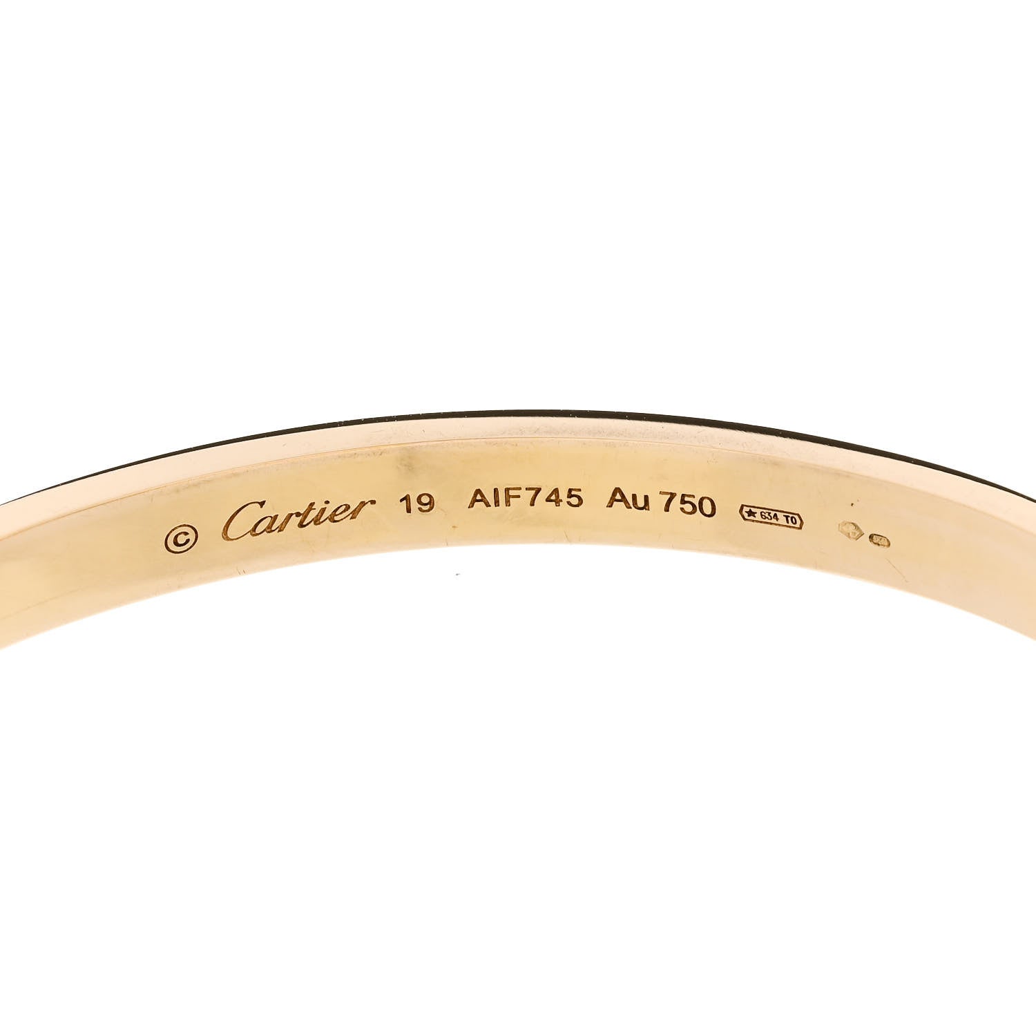 Cartier 18K Yellow Gold LOVE Bracelet 19 5 of 6