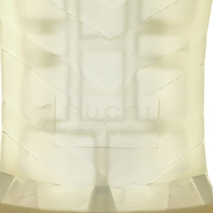 Gucci Rubber Gucci Logo Womens Platform 20/60mm Slide Sandals 38 Transparent 6 of 8