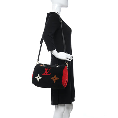 Louis Vuitton Monogram Teddy Speedy Bandouliere 25 Red 2 of 10