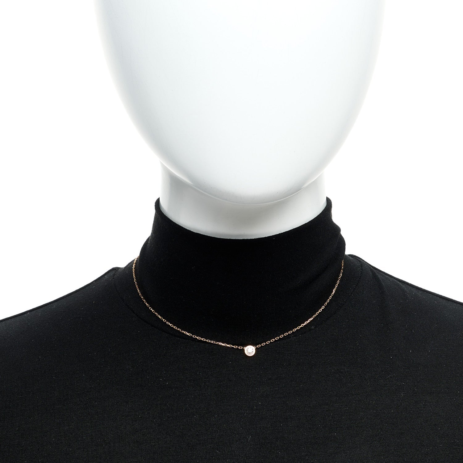 Cartier 18K Pink Gold Diamond LM D'Amour Pendant Necklace 2 of 5
