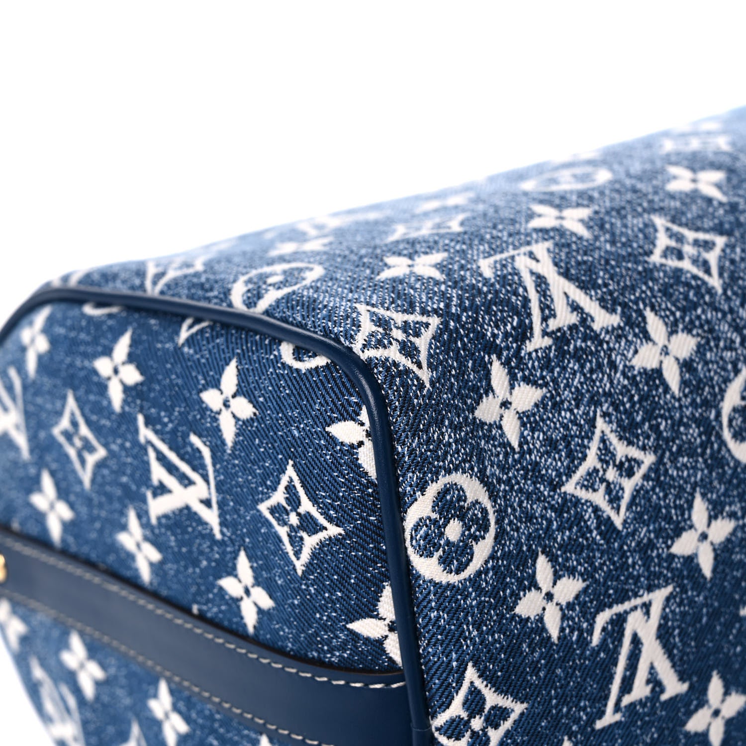 Louis Vuitton Monogram Jacquard Denim Speedy Bandouliere 25 Bleu 10 of 12