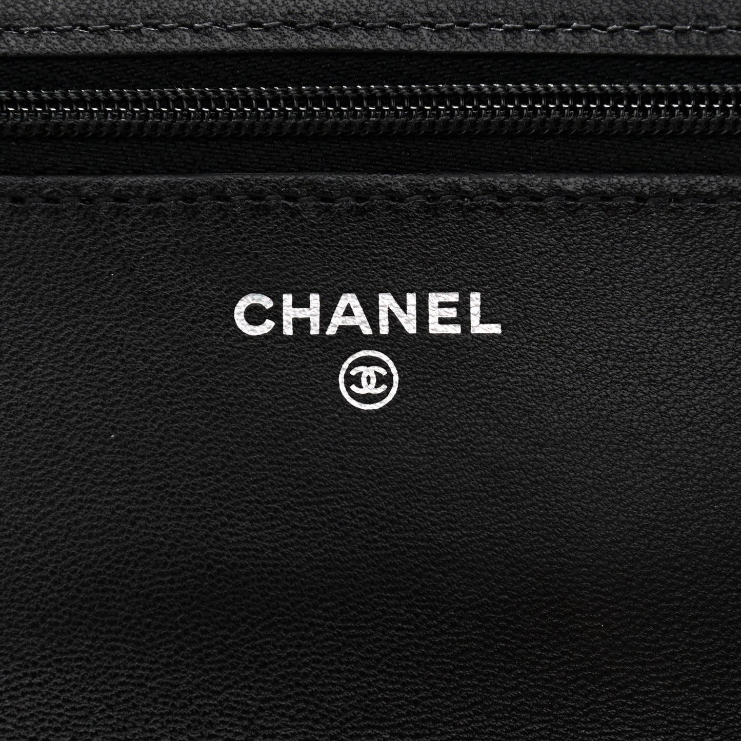 Lambskin Quilted Wallet On Chain WOC So Black