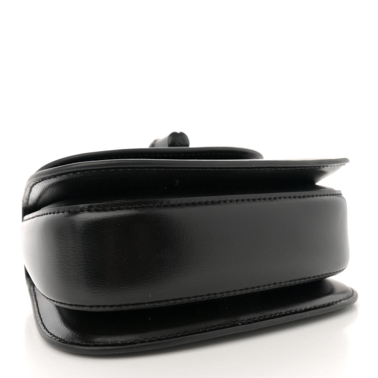 Boarded Dyana Lux Calfskin Web Monochrome Mini Bamboo 1947 Top Handle Bag Black