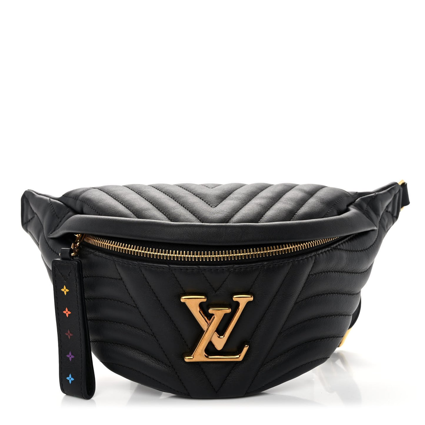 Calfskin Quilted New Wave Bumbag Black