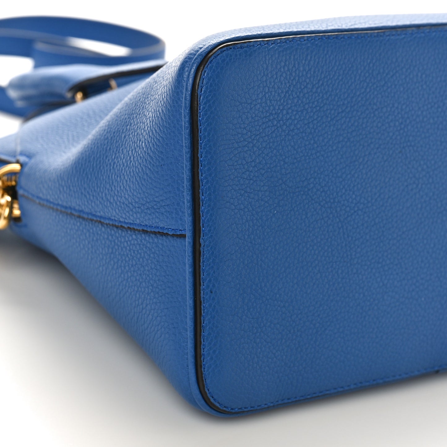 Classic Grain Calfskin Small Colville Porcelain Blue