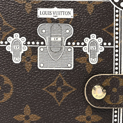 Louis Vuitton Damier Ebene Trunk Small Ring Agenda Cover White 7 of 14