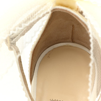 Jimmy Choo Satin Crystal Averly Bow 100 Pumps 37 Latte 9 of 11