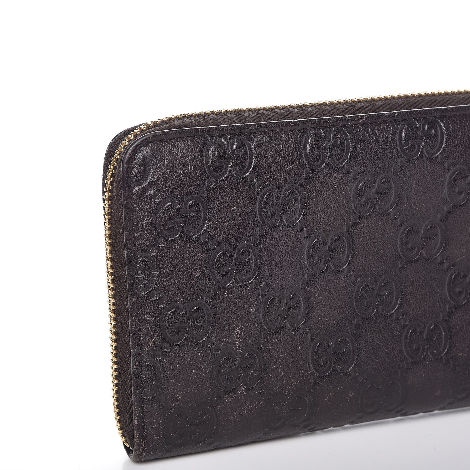 Gucci Guccissima Vitello Tender Donna Long Wallet Testa di Moro 9 of 12